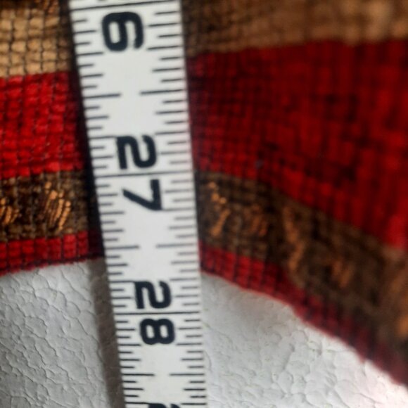 Vintage Sag Harbor Tapestry Jacket Womens 14? Paisley Button Up Navy Red Gold - Picture 7 of 8